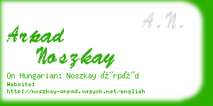 arpad noszkay business card